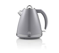 Swan SK19020GRN Retro Jug Kettle, Fast Boil, Easy Pour, 360 Degree Base, 1.5L, 3KW, Grey, L 18.2cm x W 18cm x H 23.2cm