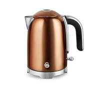 Swan SK19026COP Solace Cordless Kettle, Premium Stainless Steel with a High Gloss Finish, Fast Boil, 360-Degree Base, Removable Limescale Filter, 1.7 Litres, 3000W, Copper with Chrome Trim