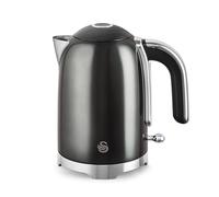 Swan SK19026GRP Solace Cordless Kettle, Premium Stainless Steel with a High Gloss Finish, Fast Boil, 360-Degree Base, Removable Limescale Filter, 1.7 Litres, 3000W, Graphite with Chrome Trim