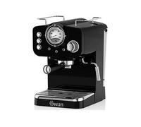 Swan Sk22110Bn Nordic Espresso Coffee Machine With Milk Frother, Steam Pressure Control, 1.2L Detachable Water Tank, 1100W, Black Black