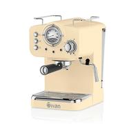 Swan SK22110CN Retro Espresso Coffee Machine with Milk Frother - Retro Cream Chrome