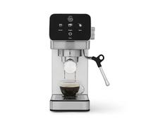 Swan SK22153 Mini Digital Espresso Coffee Machine, Digital Touch Controls with 3 Pre-Sets, 20 Bar Pressure, Built-in Milk Frother, Compact Design, Stainless Steel