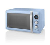 Swan Retro Digital Microwaven 800W - Blue | TJ Hughes