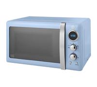 Swan SM22030LBLN Retro Style Microwave Oven in Blue 20 Litre 800W 2 Pr