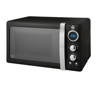 Swan SM22030LBN Retro Style Microwave Oven in Black 20 Litre 800W