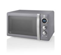 Swan Retro Digital Microwave 20L 800W, Grey