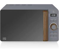 (Grey) Swan 20L Nordic Digital LED Microwave Countertop 800W Freestanding Matt F Soft Touch