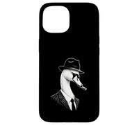 Swan Smoking Cigar Mafia Gangster Portrait Case for iPhone 15