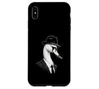 Swan Smoking Cigar Mafia Gangster Portrait Case for iPhone XS Max