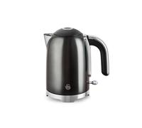 Swan SK19026GRP Solace Cordless Kettle, Premium Stainless Steel with a High Gloss Finish, Fast Boil, 360-Degree Base, Removable Limescale Filter, 1.7 Litres, 3000W, Graphite with Chrome Trim