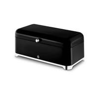Swan Solace 16L Bread Bin, Large Capacity, Worktop Kitchen Storage, Suitable for Loaves, Rolls and Bakes, Lift Up Hinged Lid, Easy Clean and Durable, H16.6 x W44 x D22cm, Black, SWKA18540BLK