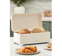 Swan Solace 16L Bread Bin With Lift Up Hinged Lid, Cream Cream