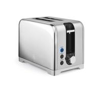 Swan ST19031SS Solace 2 Slice Toaster, Premium Stainless Steel with a High Gloss Finish, 7 Browning Levels, Defrost, Reheat & Cancel Functions, Non-Slip Feet, Self-Centring, 930W, Stainless Steel