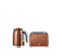 Swan Solace Kitchen Set 1.7L Rapid Boil Kettle & 2-Slice Toaster Copper EEJB368 Medium Brown