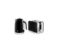 Swan Solace Black Kettle & 2 Slot Toaster Set