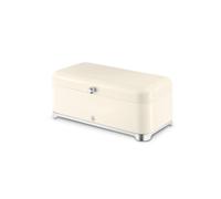 Swan Solace 16L Bread Bin, Large Capacity, Worktop Kitchen Storage, Suitable for Loaves, Rolls and Bakes, Lift Up Hinged Lid, Easy Clean and Durable, H16.6 x W44 x D22cm, Cream, SWKA18540CRM