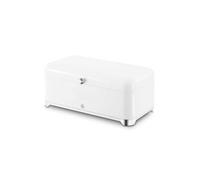Swan Solace 16L Bread Bin, Large Capacity, Worktop Kitchen Storage, Suitable for Loaves, Rolls and Bakes, Lift Up Hinged Lid, Easy Clean and Durable, H16.6 x W44 x D22cm, White, SWKA18540WHT