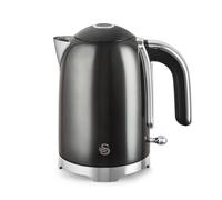 Swan SK19026GRP Solace Cordless Kettle, Premium Stainless Steel with a High Gloss Finish, Fast Boil, 360-Degree Base, Removable Limescale Filter, 1.7 Litres, 3000W, Graphite with Chrome Trim