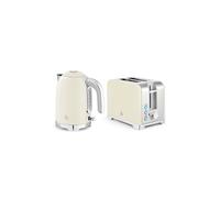 Swan Solace Cream Kettle & 2 Slot Toaster Set