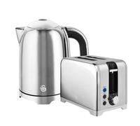Swan Solace Electric Kettle & Toaster Stainless Steel 1.7L Rapid Boil 7-Browning