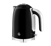 Swan Solace Jug Kettle Stainless Steel 1.7L Black Boil Dry Safe Fast Boil 3000W