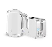 SWAN Solace 2-Slice Toaster & Cordless Jug Kettle Bundle - White, White