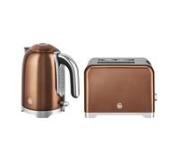 Swan Solace & 2 Slice Toaster Twin Pack Chrome