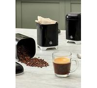 Swan Solace Set Of 3 Canisters For Tea, Coffee And Sugar, Black Black