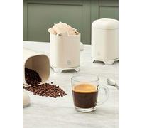 Swan Solace Set Of 3 Canisters For Tea, Coffee And Sugar, Cream Cream