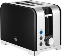 Swan Solace ST19031BLK 2 Slice Toaster - Black, Black