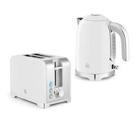 Swan Solace White Kettle & 2 Slice Toaster High Gloss & Chrome Trim
