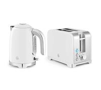 Swan Solace White Kettle & 2 Slot Toaster Set