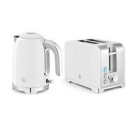 Swan Solace White Kettle & 2 Slot Toaster Set