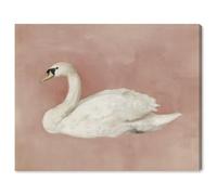Swan Song I Canvas Print Pink Wall Decor by Art Remedy, Gallery Wrapped, 24 x 20