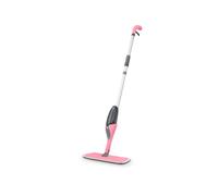 Swan x Lynsey TV's Queen of Clean Spray Mop, Wet Mopping, Dry Dusting & Soft Abrasive Pad, Cleaning Tool and 500ml Anti-Leak Bottle, 180° Pivoting Neck for Floor Cleaning, Pink, SWFC1000QOCN