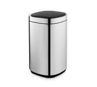 Swan Square Bin with Hands-Free Opening Using Motion Sensor Technology, Ozone Odour Sterilisation, Liner Retainer Ring, Stainless Steel Body, 30L Capacity