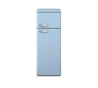 Swan Sr11010Blne Retro Blue Top Mounted Fridge Freezer 208L Blue