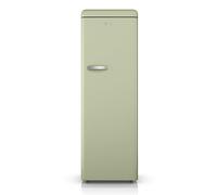 SWAN SR11050GNE Retro Tall Larder Fridge with 337L Capacity, 5 Glass Fridge Shelves, 1 Chrome Wine Rack, 6 Door Shelves, 1 Salad Crisper, Energy Class E, Green
