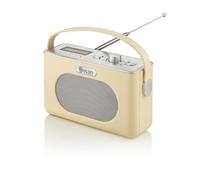 Swan SRA43010CN Retro DAB Bluetooth Radio, LCD Display with Blue Backlight, 20 Pre Set Stations, Cream