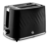 Swan ST14071BLK Windsor Textured 2 Slice Toaster in Black