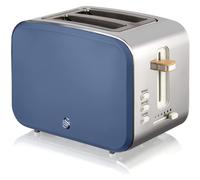 Swan ST14610BLUN Nordic 2 Slice Toaster with Defost,Reheat,Cancel Functions, Cord Storage, 900W, Blue