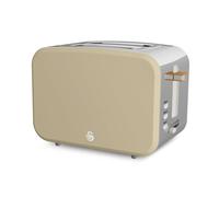 Swan ST14610OAT Nordic 2 Slice Toaster with 6 Browning Levels, Defrost/Reheat/Cancel, Removable Crumb Tray, Cord Storage, 900W, Oatmeal