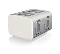 Swan ST14620WHTN Nordic 4-Slice Toaster with Defrost/Reheat/Cancel Functions, Cord Storage, 1500W, White