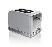 Swan ST19010GRN 2 Slice Retro Style Toaster in Grey Chrome