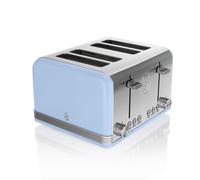 Swan ST19020BLN 4 Slice Retro Style Toaster in Blue Chrome
