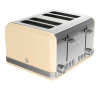 Swan 4 Slice Retro Toaster (Cream)