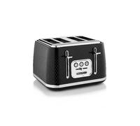 Swan ST19025BLK Elegance 4 Slice Toaster with 7 Browning Levels - Black Chrome