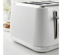 Swan ST19025WHT Elegance 4 Slice Toaster with 7 Browning Levels, Defrost and Reheat functions, Anti-Jam and Cord Storage, 2100W, White