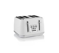 Swan ST19025WHT Elegance 4 Slice Toaster with 7 Browning Levels - White Chrome