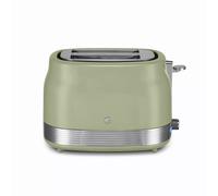 Swan ST19028GRN Retro 2 Slice Toaster with 6 Browning Levels for Toast, Bagels, Breakfast Muffins, Defrost/Reheat/Cancel, Hidden Cord Storage, Non-Slip Feet, 930W, Green